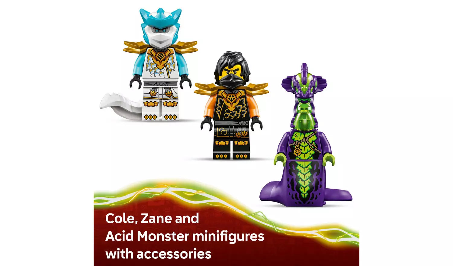 LEGO NINJAGO Cole’s Mission Mech & Dragon Zane Building Toy | Ages 7+ | Model 71854 | New LEGO