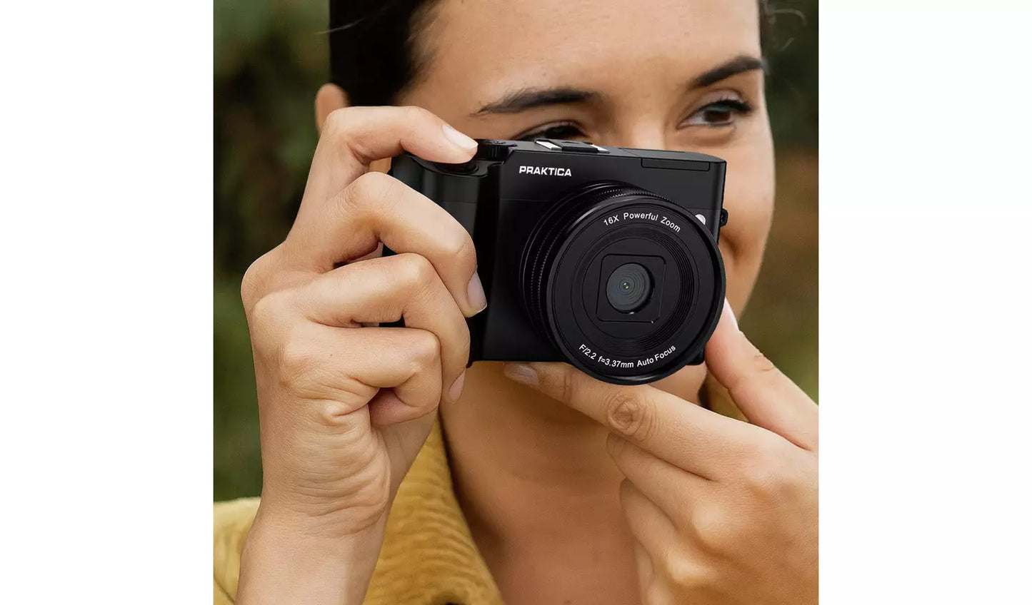 Praktica DZ16 13MP Digital Camera – 16x Zoom, 4K Ultra HD Video, Dual Lens, 2.8" LCD, Black (New) Praktica