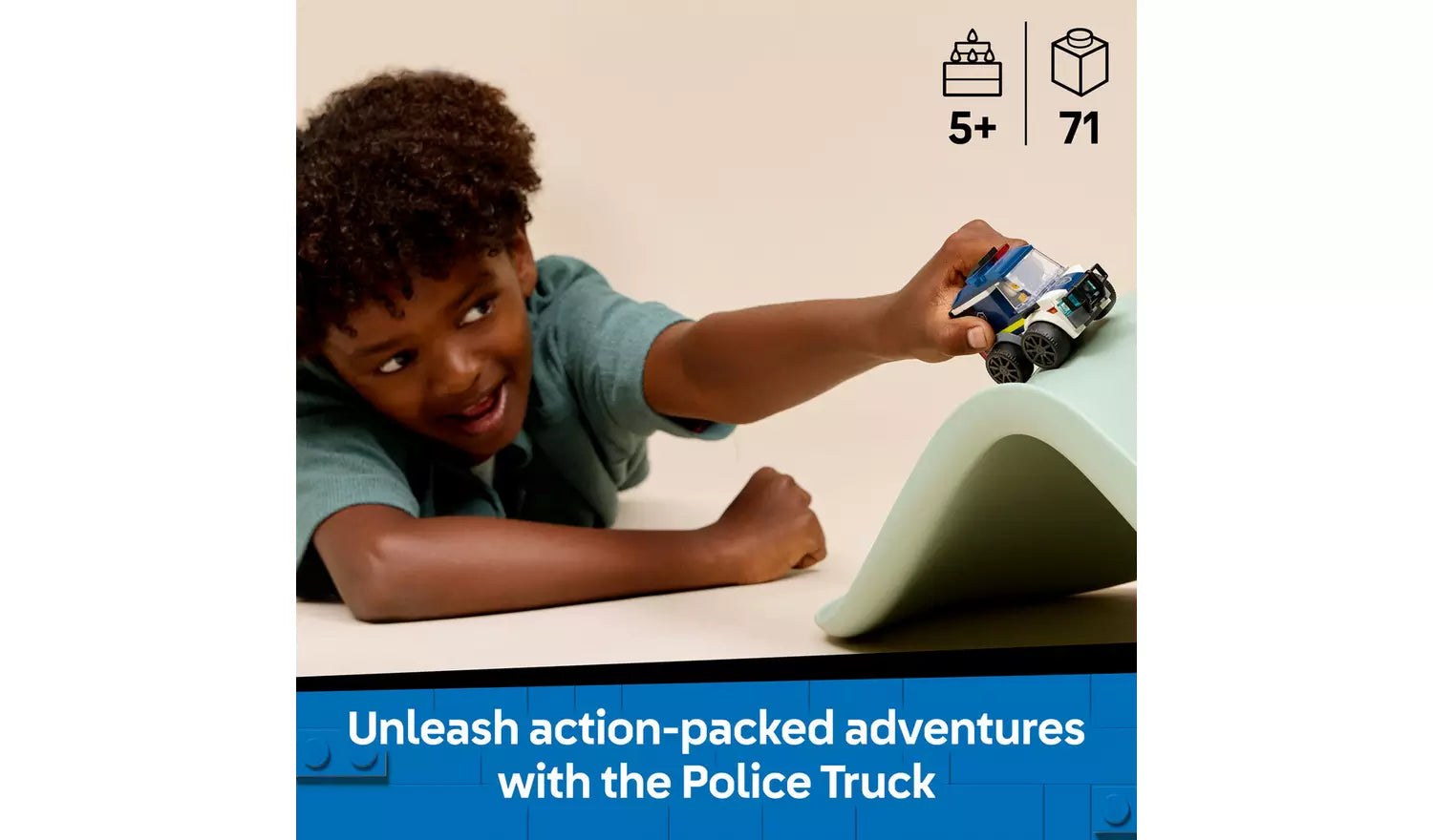 LEGO City Rides – Police Truck Toy with Minifigure | Ages 5+ | Model 60481 | New LEGO