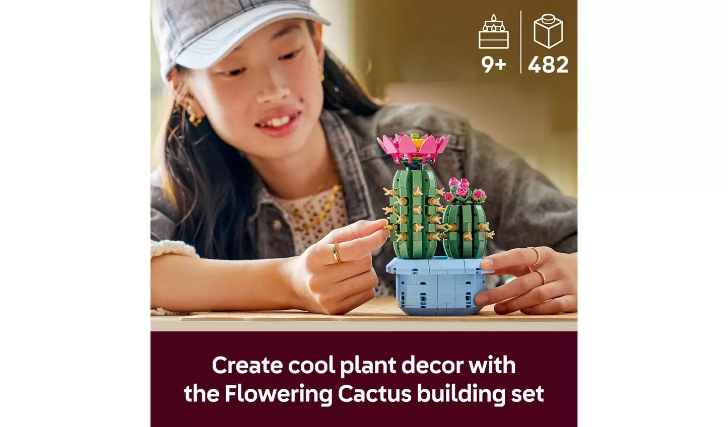 LEGO Botanicals Flowering Cactus Artificial Plant Building Set | Ages 9+ | Model 11509 | New LEGO