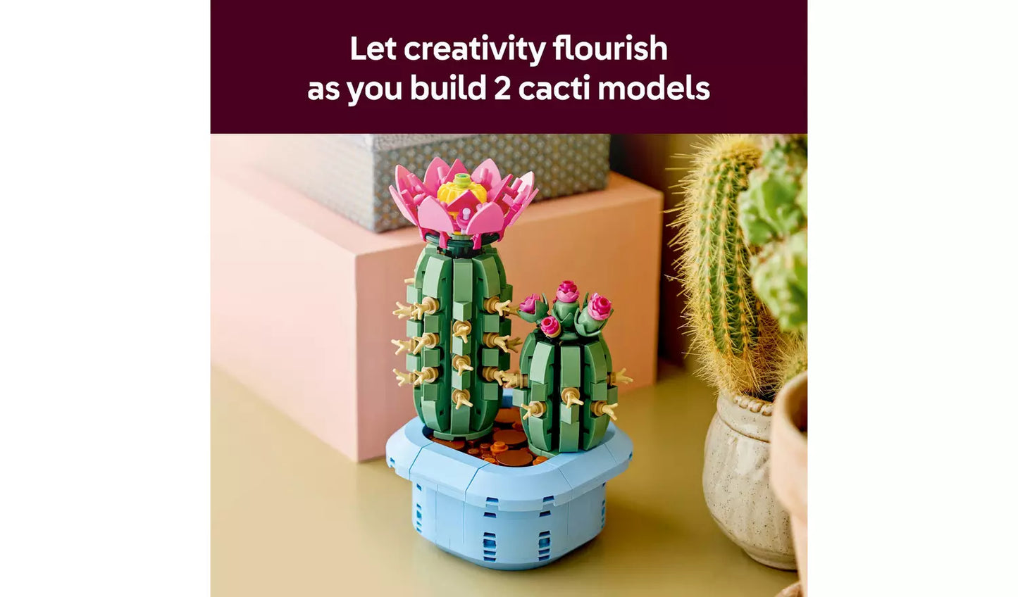 LEGO Botanicals Flowering Cactus Artificial Plant Building Set | Ages 9+ | Model 11509 | New LEGO