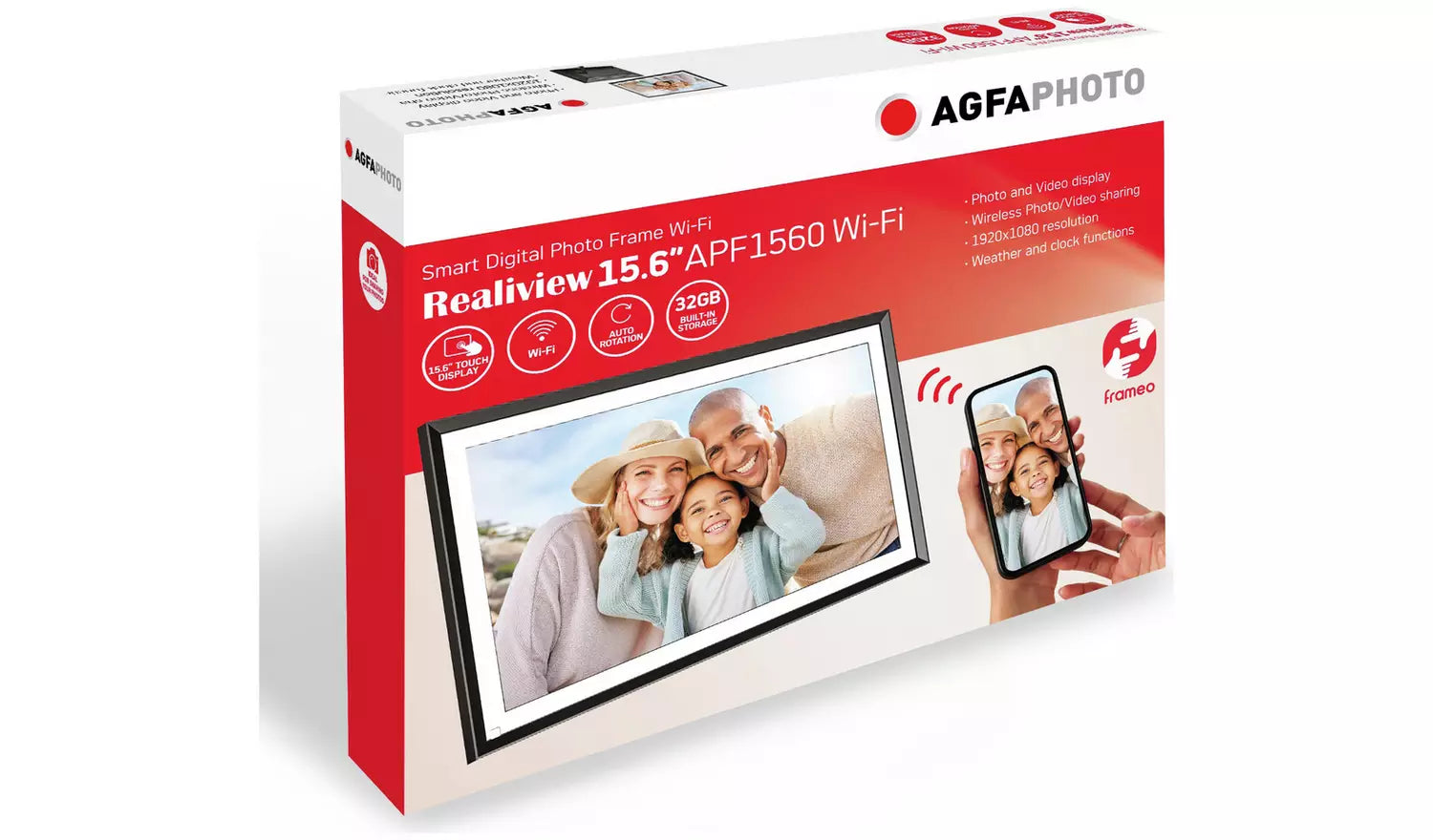 AgfaPhoto Realiview 15.6 Inch WiFi Digital Photo Frame APF1560 (New) AGFA