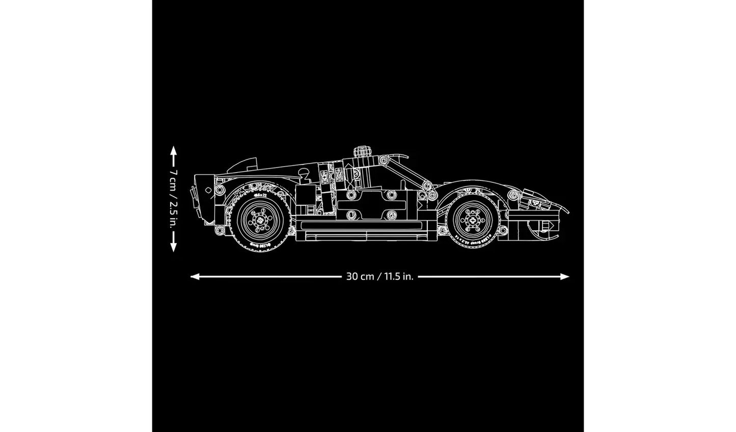 LEGO Technic 1966 Ford GT40 MKII Race Car Model Kit 42223 | Ages 18+ | New LEGO