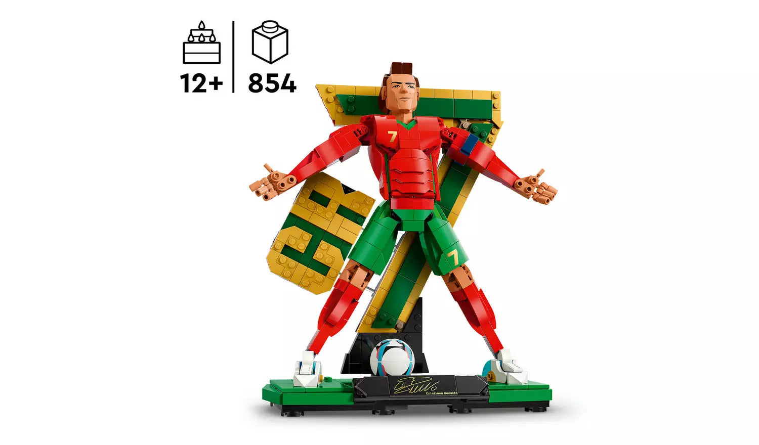 LEGO Editions Cristiano Ronaldo – Football Legend | Ages 12+ | Model 43016 | 854 Pieces | New LEGO