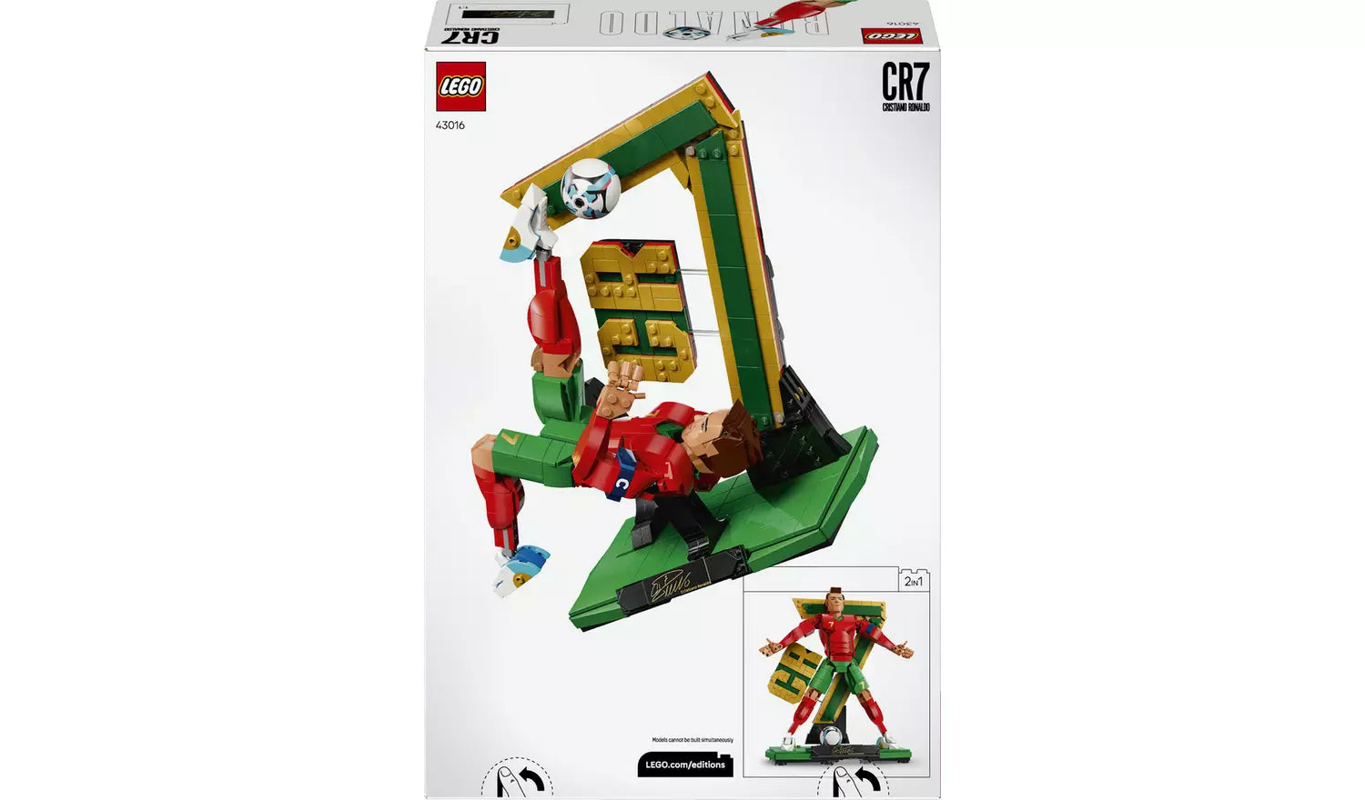 LEGO Editions Cristiano Ronaldo – Football Legend | Ages 12+ | Model 43016 | 854 Pieces | New LEGO