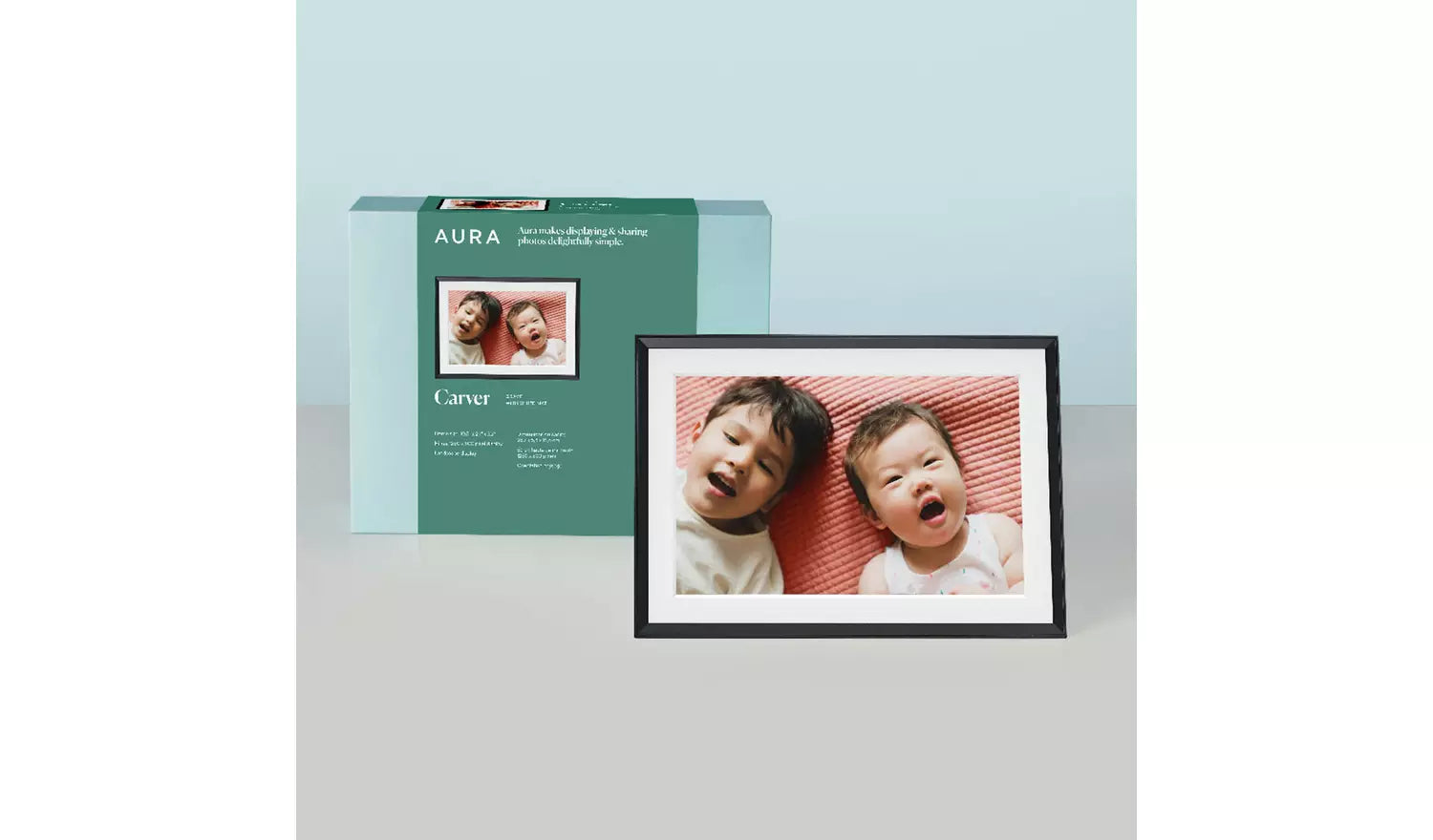 AURA Carver Mat 10.1 Inch Smart Digital Photo Frame – Black (New) AURA