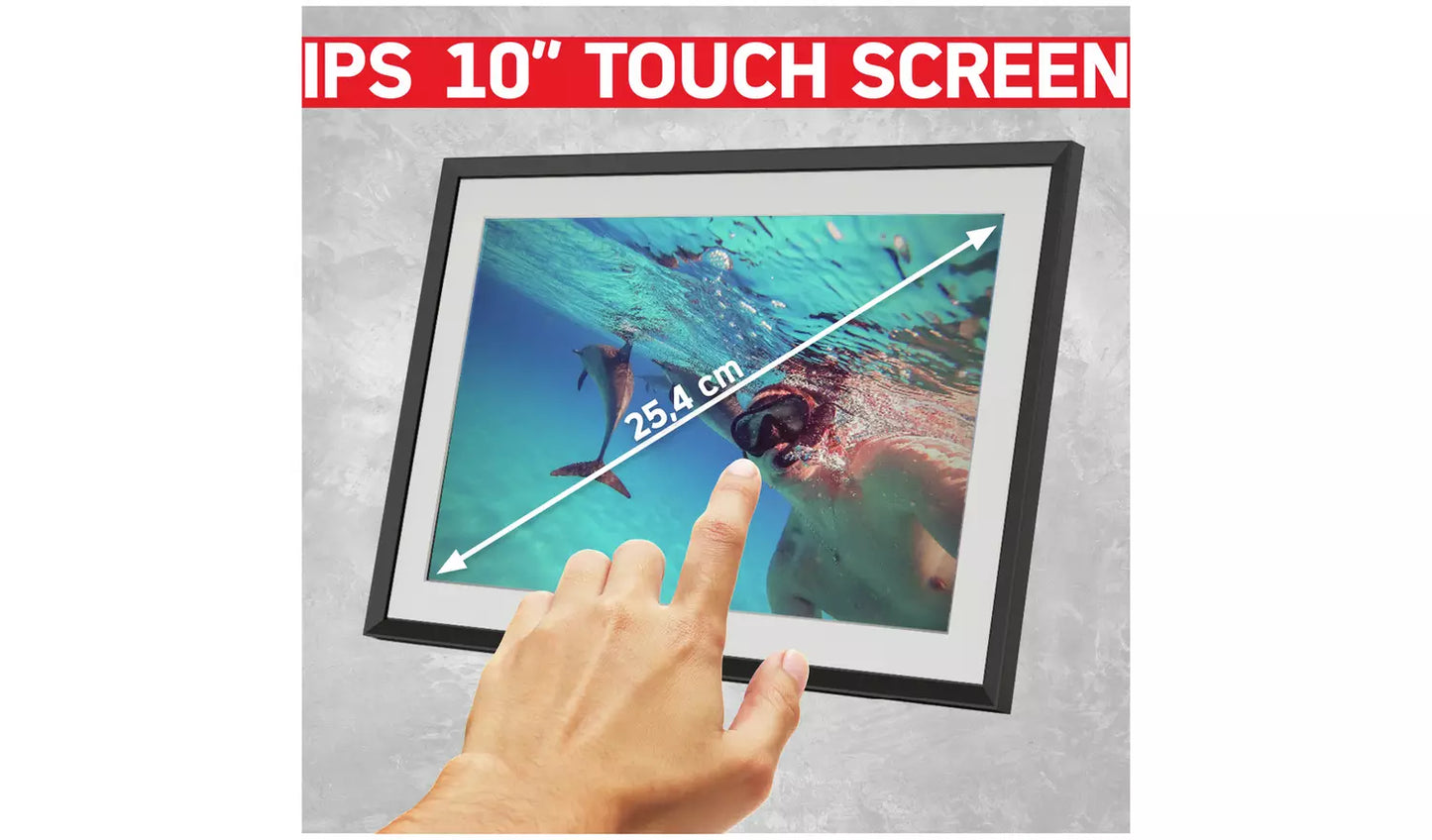 AgfaPhoto Realiview 10 Inch WiFi Digital Photo Frame APF1000 (New) AGFA