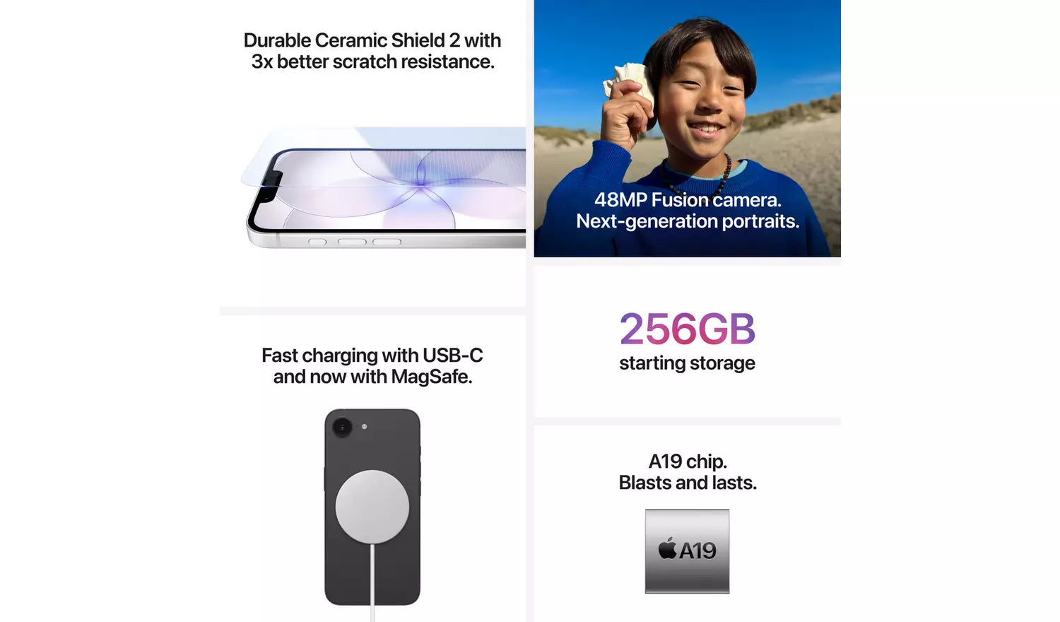 iPhone 17e 5G 512GB White – SIM-Free Unlocked AI Smartphone (New) Apple