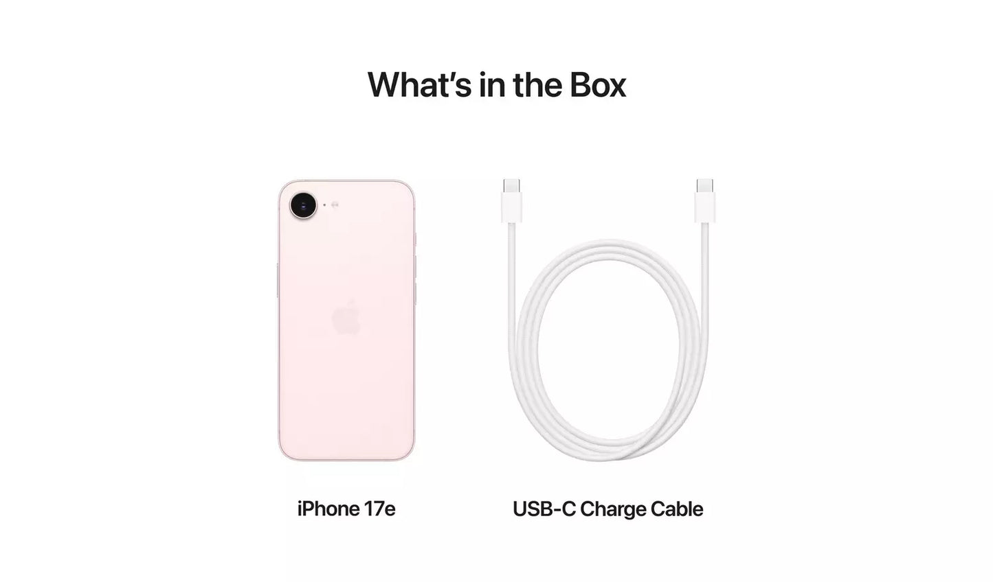 iPhone 17e 5G 256 GB Soft Pink – SIM-Free Unlocked AI Smartphone (New) Apple