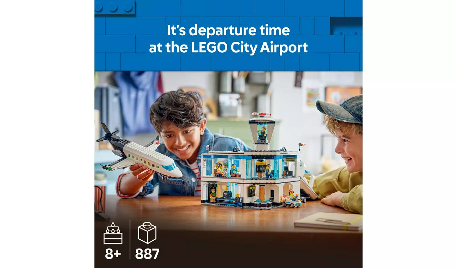 LEGO City Airport with Airplane Toy Model Kit | Ages 8+ | Model 60502 | New LEGO