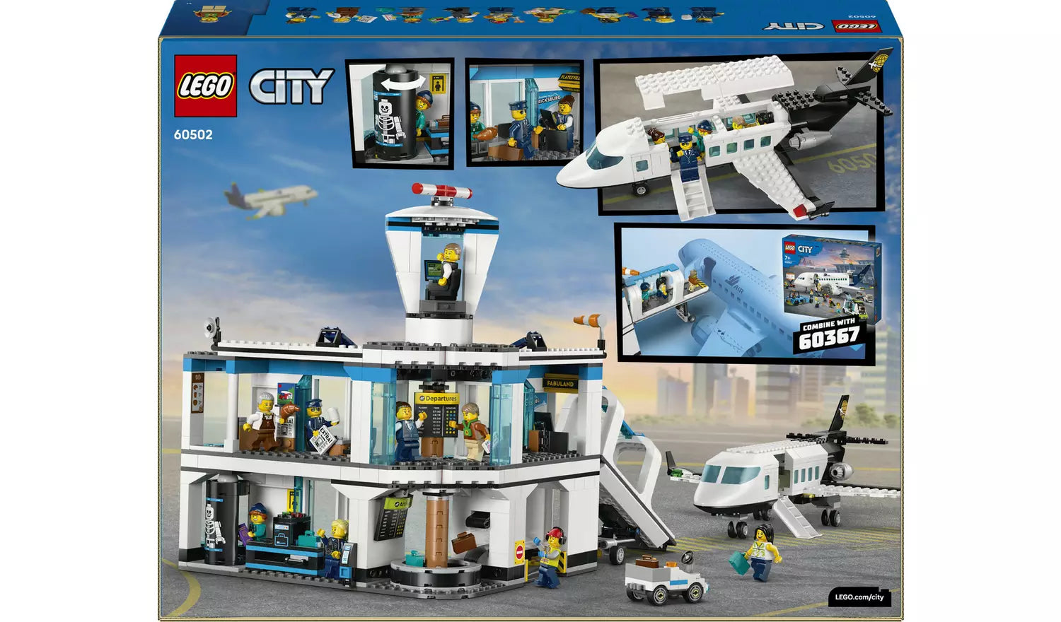 LEGO City Airport with Airplane Toy Model Kit | Ages 8+ | Model 60502 | New LEGO