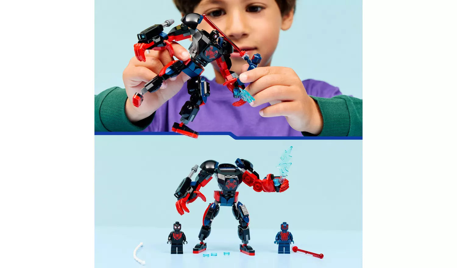 LEGO Marvel Miles Morales Mech vs. Spider-Man 2099 Set | Ages 6+ | Model 76337 | New LEGO