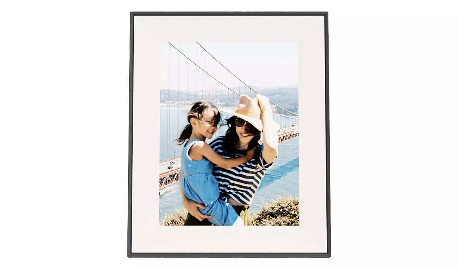 AURA Aspen 12 Inch Digital Photo Frame – Ink with Paper Mat (New) AURA