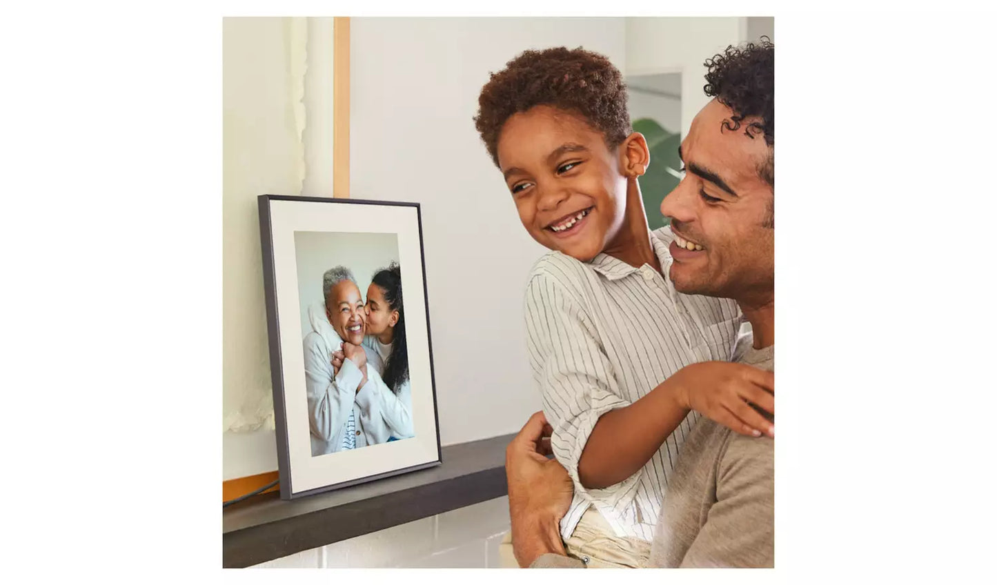 AURA Aspen 12 Inch Digital Photo Frame – Ink with Paper Mat (New) AURA