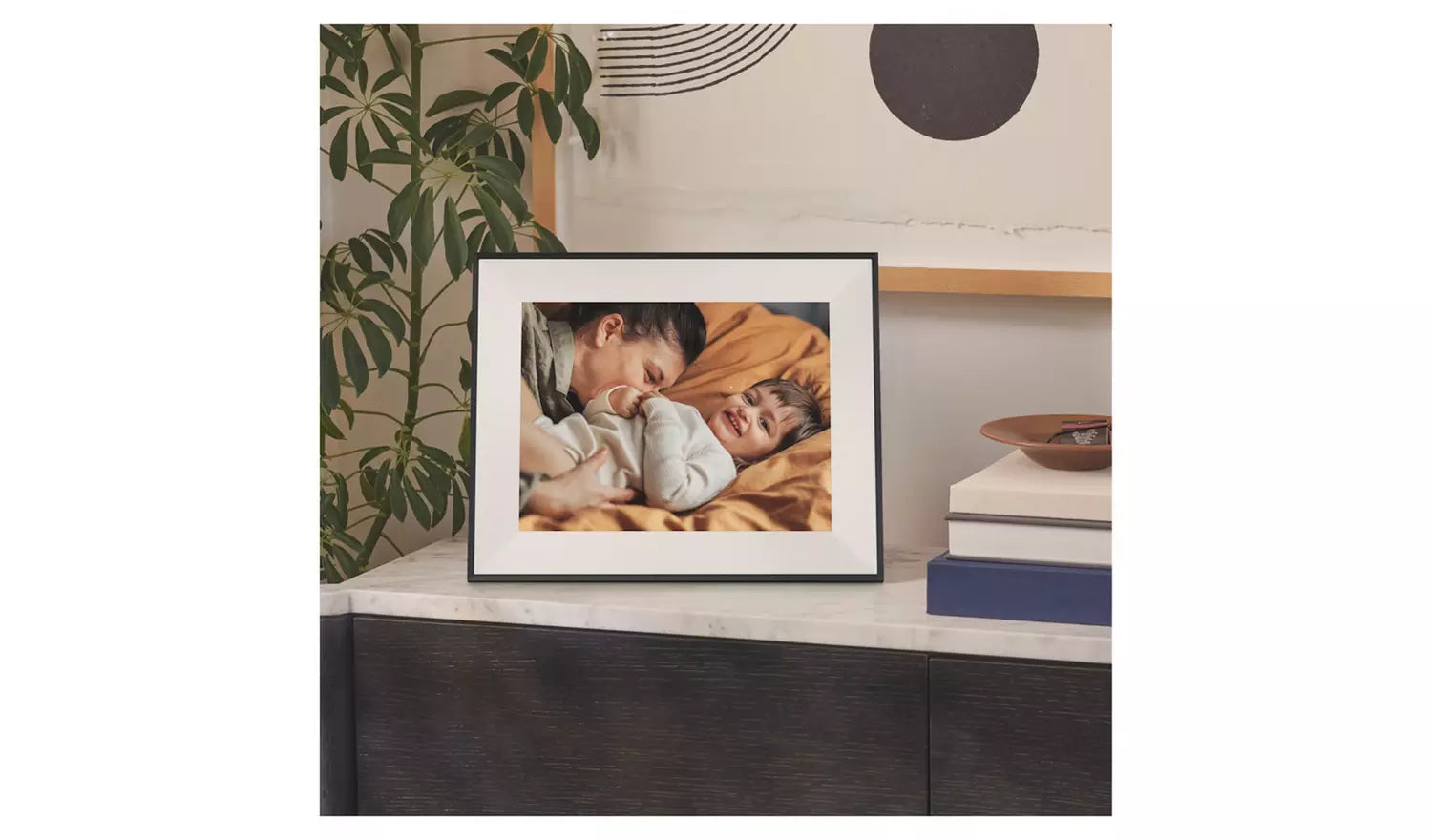 AURA Aspen 12 Inch Digital Photo Frame – Ink with Paper Mat (New) AURA