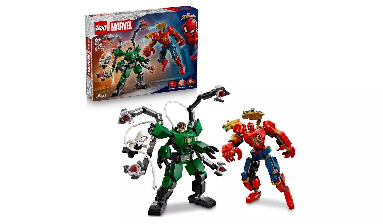 LEGO Marvel Mech Battle: Spider-Man vs. Doc Ock Set | Ages 6+ | Model 76338 | New LEGO