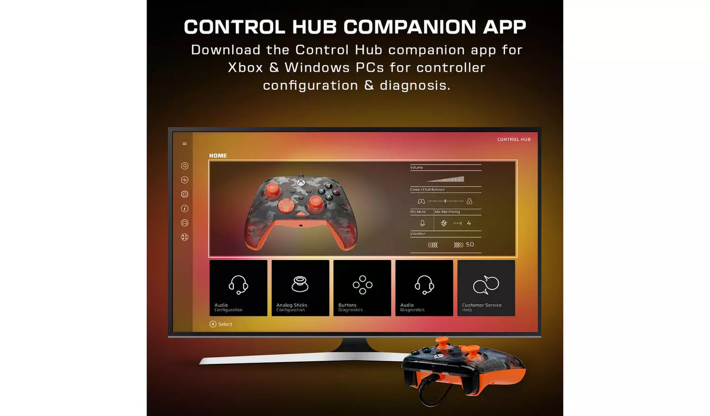 Turtle Beach Rematch Core Wired Controller – Orange (New) Xbox