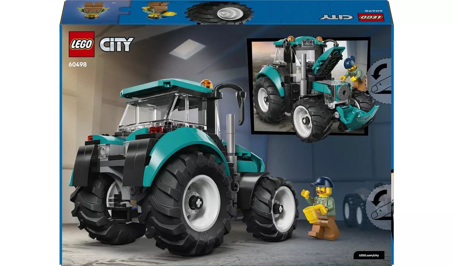 LEGO City Tractor Toy – Farm Vehicle Building Set | Ages 6+ | Model 60498 | New LEGO