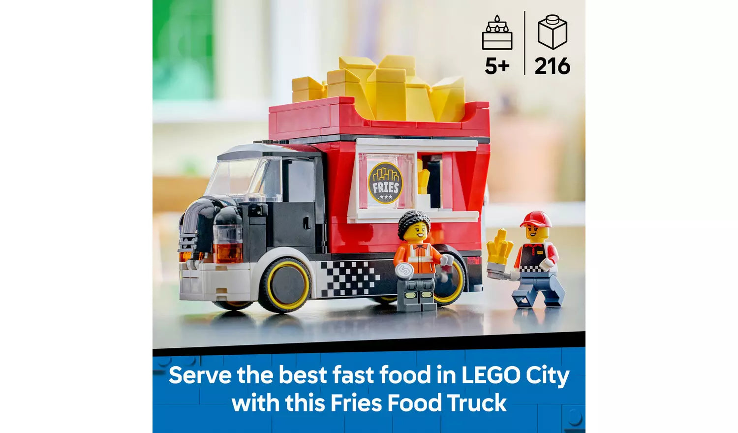LEGO City Fries Food Truck Toy with 2 Minifigures | Ages 5+ | Model 60488 | New LEGO