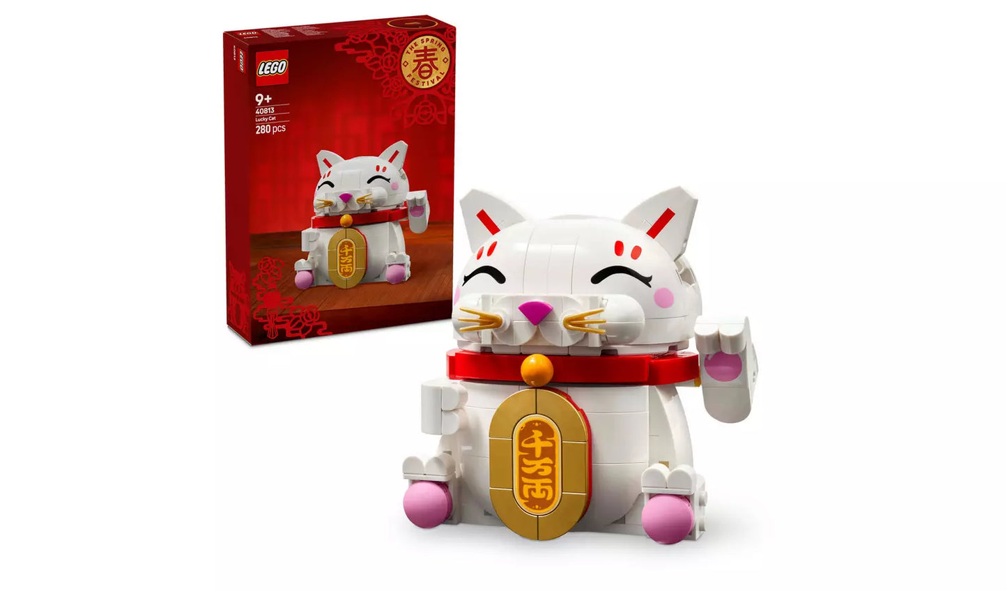 LEGO Lucky Cat Display Model Building Kit | Ages 9+ | Model 40813 | New LEGO