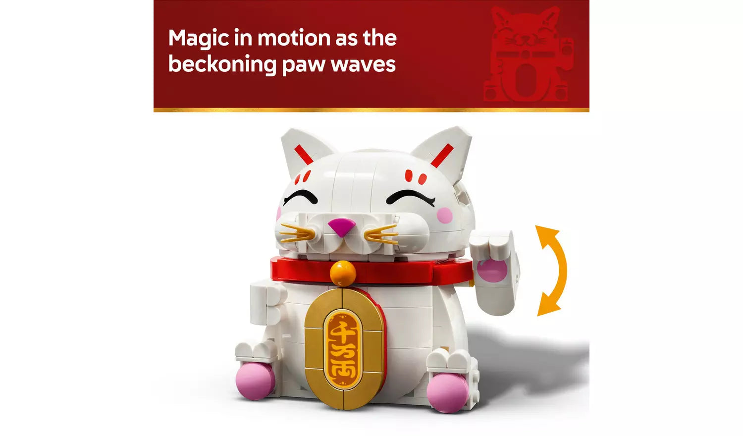 LEGO Lucky Cat Display Model Building Kit | Ages 9+ | Model 40813 | New LEGO