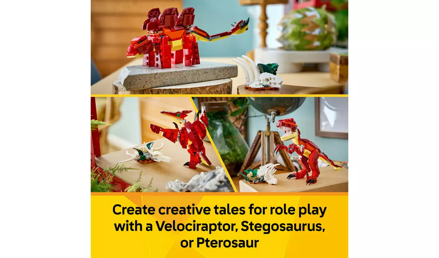 LEGO Creator 3in1 Fierce Dinosaur Figure | Ages 8+ | Model 31379 | New Lego