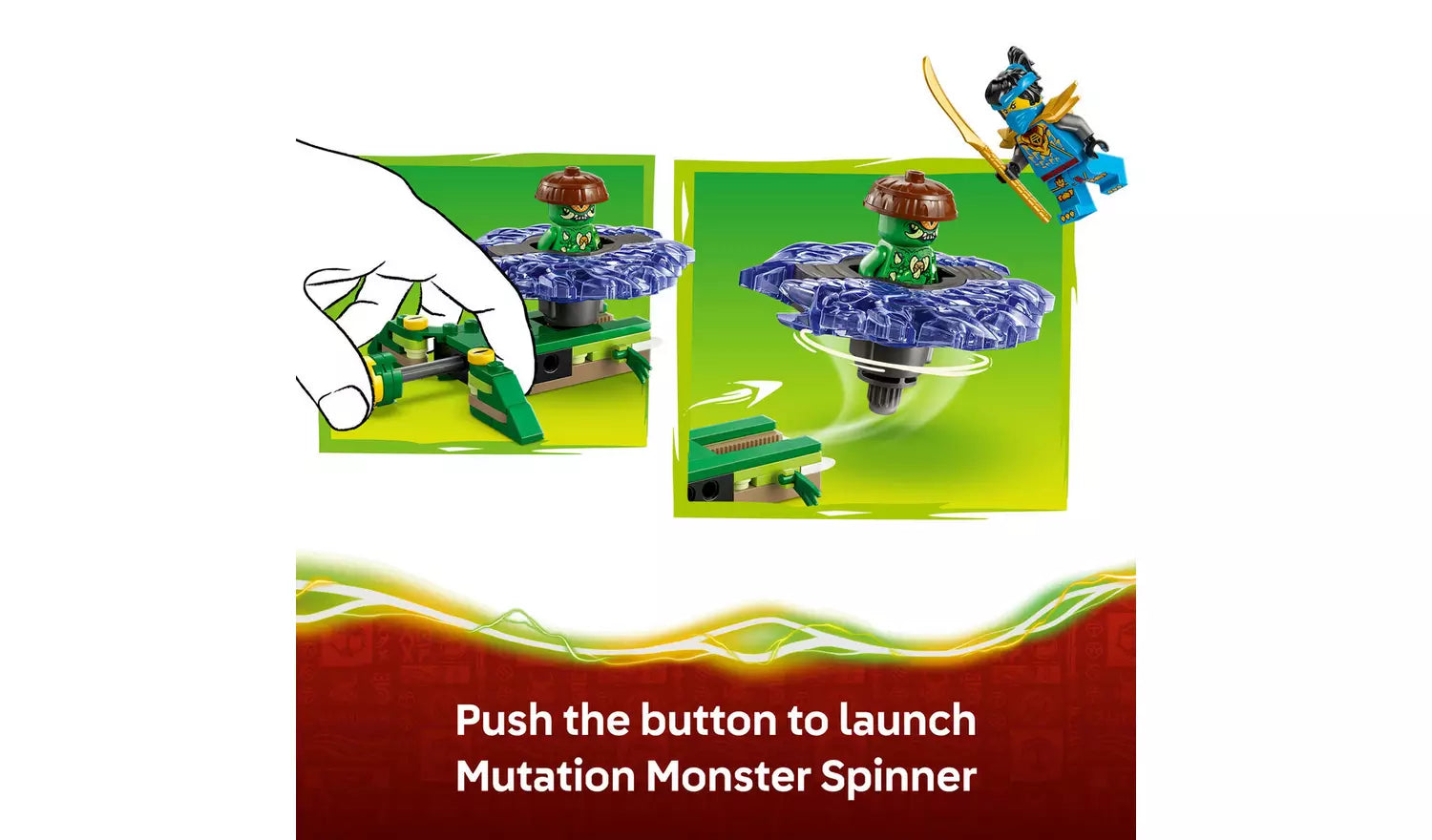 LEGO NINJAGO Nya vs. Mutation Monster Spinner Toy | Ages 6+ | Model 71849 | New LEGO