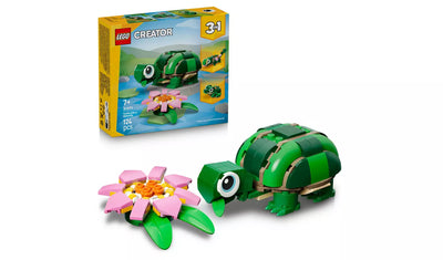 LEGO Creator 3in1 Turtle with a Water Lily Flower – Model 31377 | Ages 7+ | 124 Pieces | New LEGO