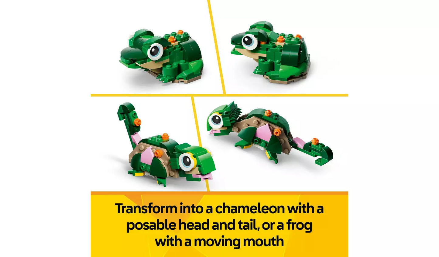 LEGO Creator 3in1 Turtle with a Water Lily Flower – Model 31377 | Ages 7+ | 124 Pieces | New LEGO
