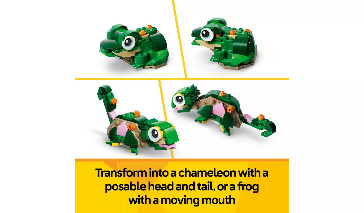 LEGO Creator 3in1 Turtle with a Water Lily Flower – Model 31377 | Ages 7+ | 124 Pieces | New LEGO