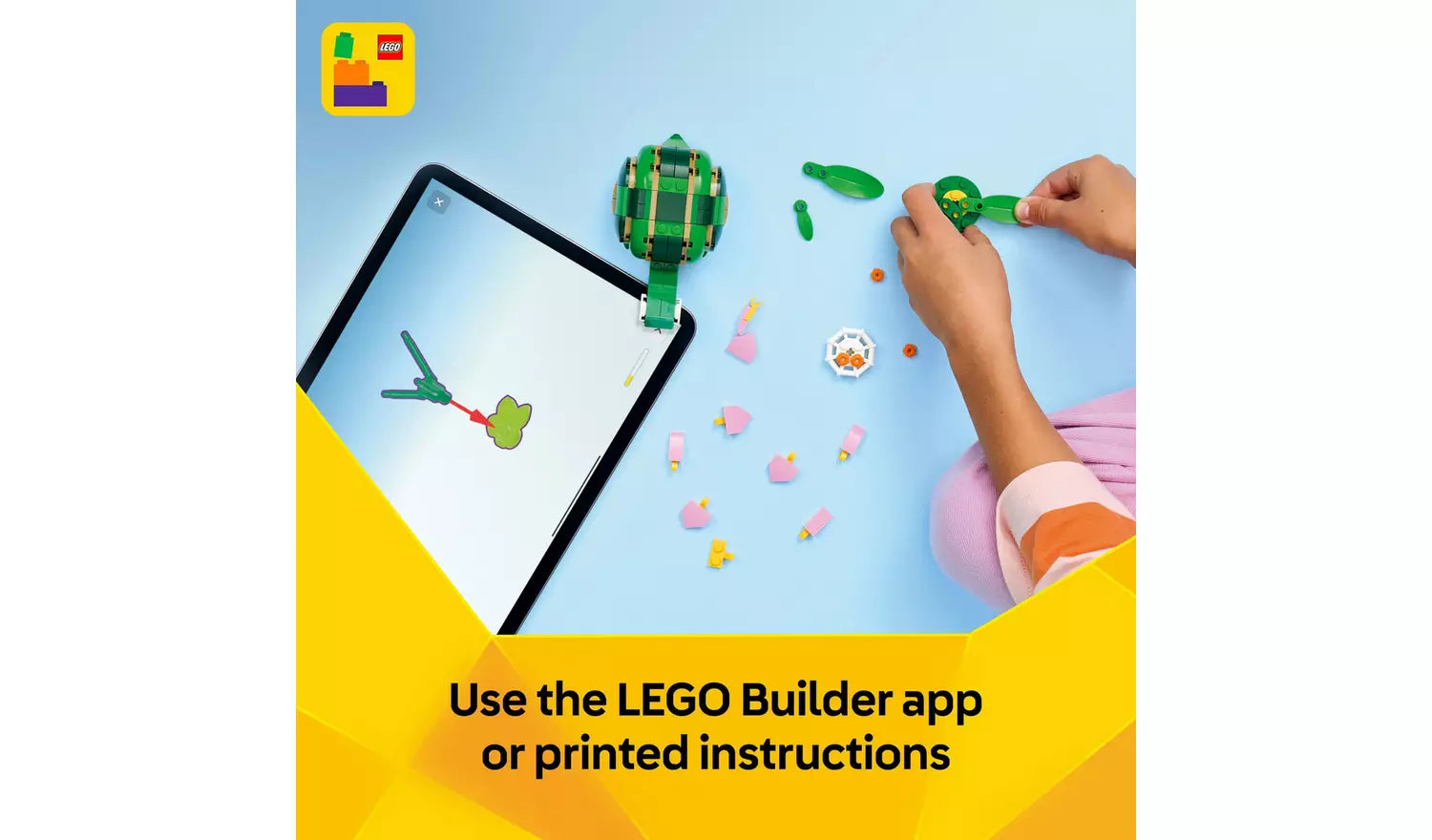 LEGO Creator 3in1 Turtle with a Water Lily Flower – Model 31377 | Ages 7+ | 124 Pieces | New LEGO