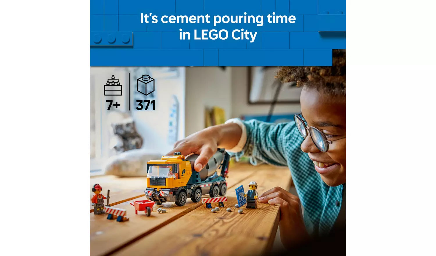 LEGO City Cement Mixer Truck Construction Toy Set | Ages 7+ | Model 60478 | New LEGO
