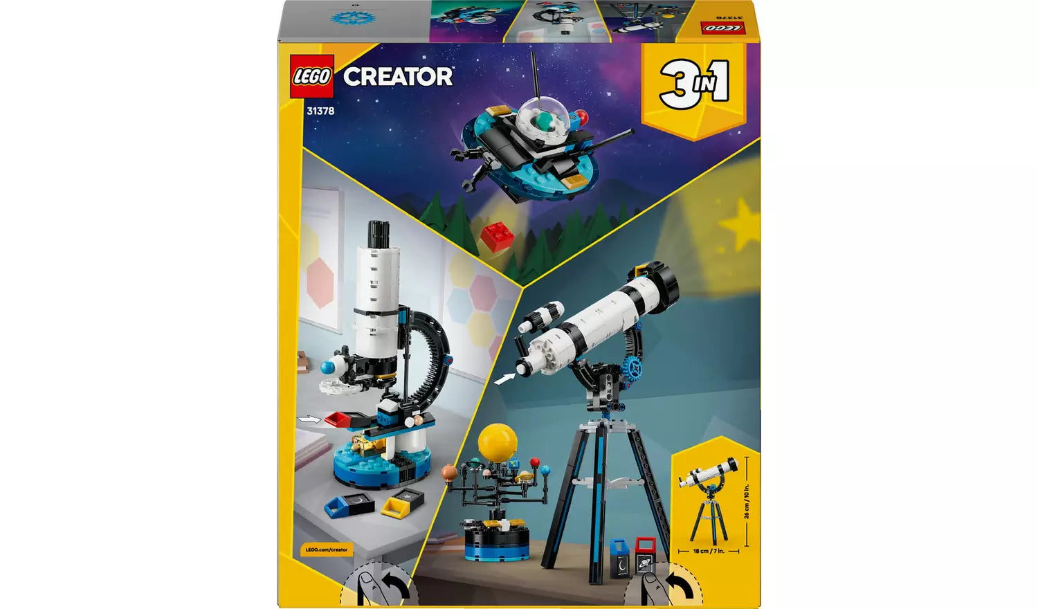 LEGO Creator 3in1 Space Exploration Telescope Toy 31378 | Ages 8+ | New LEGO