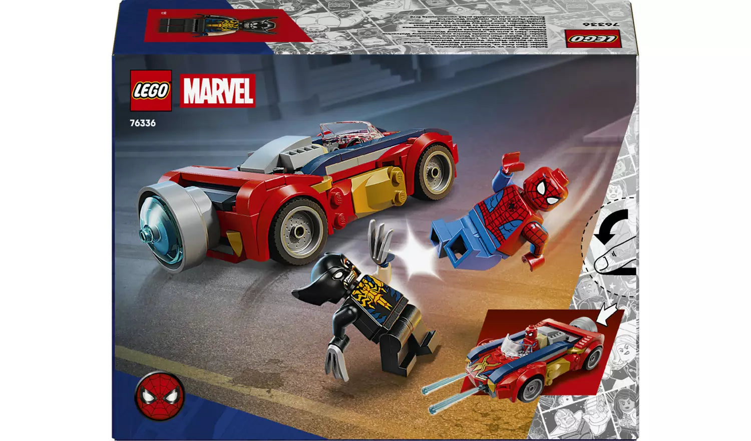 LEGO Marvel Spider-Man Car vs. Venomized Wolverine | Ages 7+ | Model 76336 | New LEGO