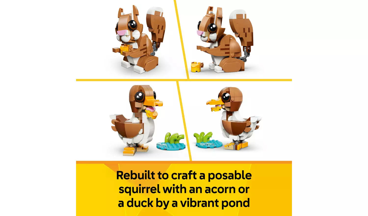 LEGO Creator 3in1 Cute Animals: Playful Puppy Dog Toy | Ages 8+ | Model 31382 | New LEGO