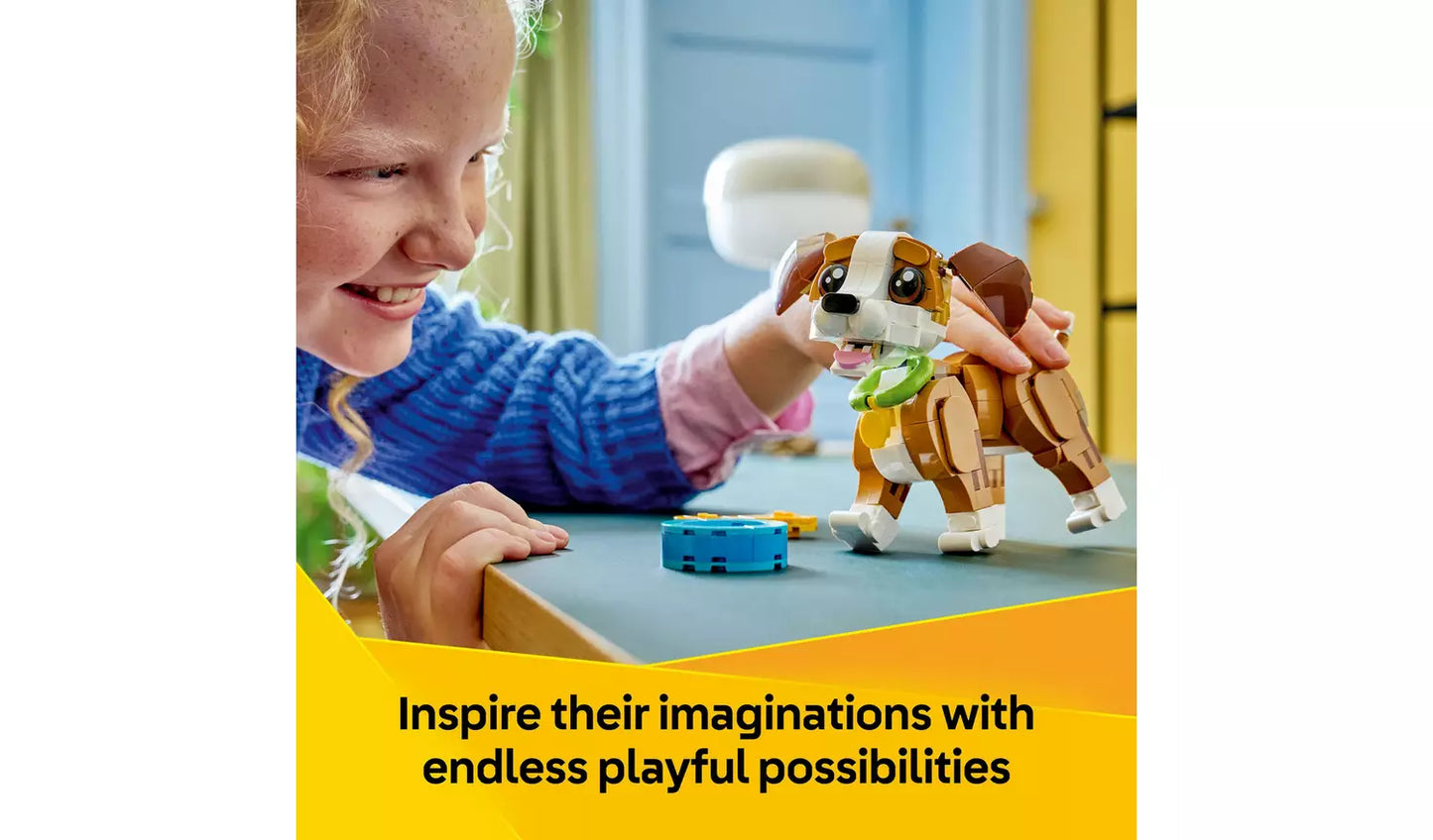 LEGO Creator 3in1 Cute Animals: Playful Puppy Dog Toy | Ages 8+ | Model 31382 | New LEGO