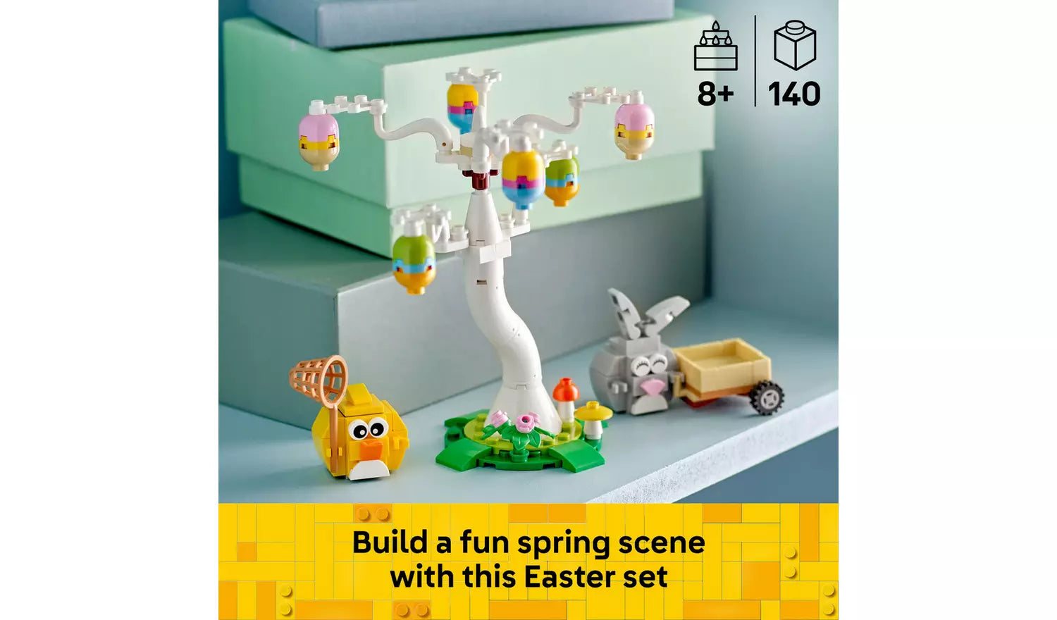 LEGO Easter Bunny and Chick Egg Hunt Toy – Model 40808 | Ages 8+ | 140 Pieces | New LEGO
