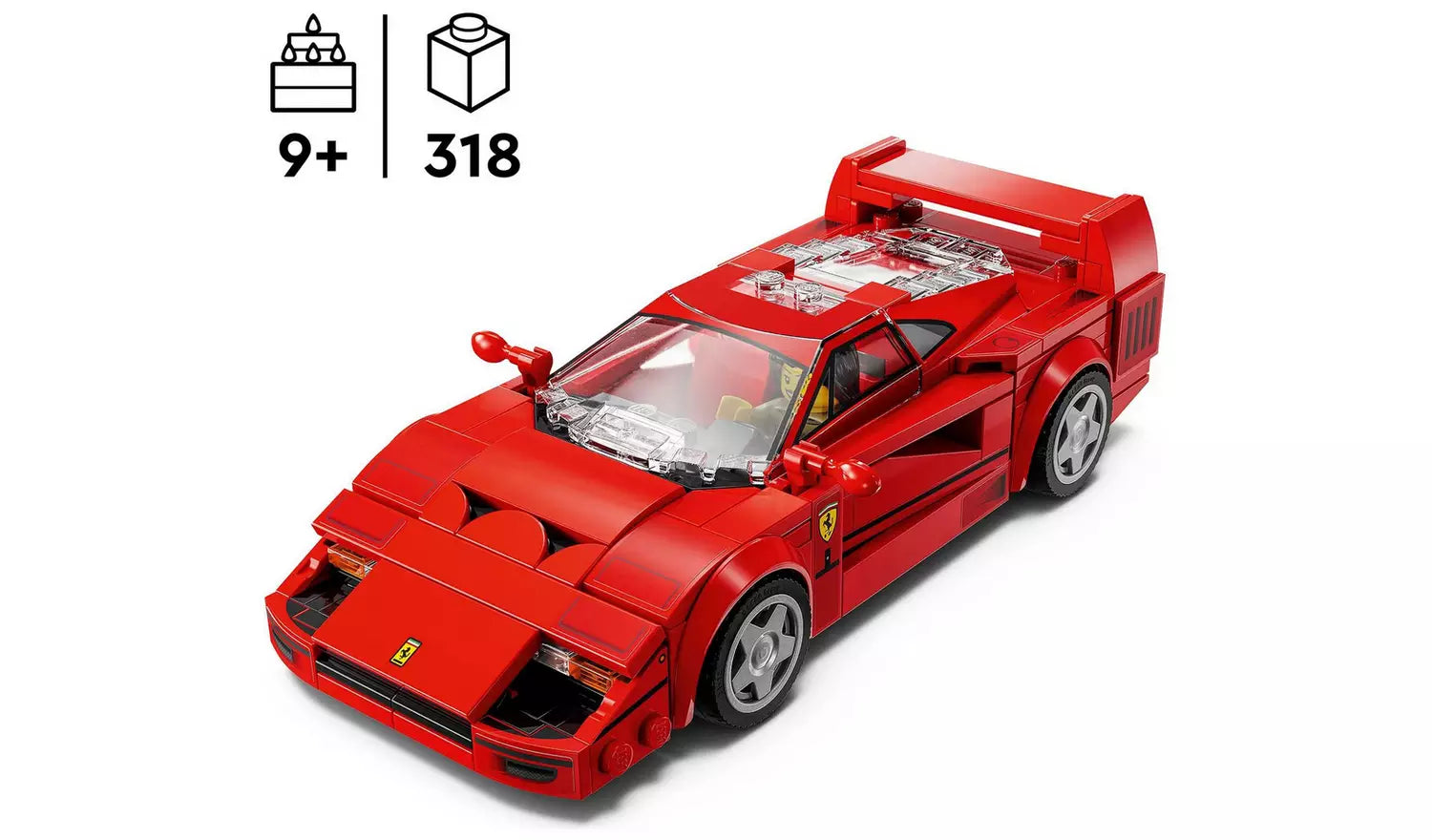 LEGO Speed Champions Ferrari F40 Supercar Vehicle Toy | Ages 9+ | Model 76934 | New LEGO