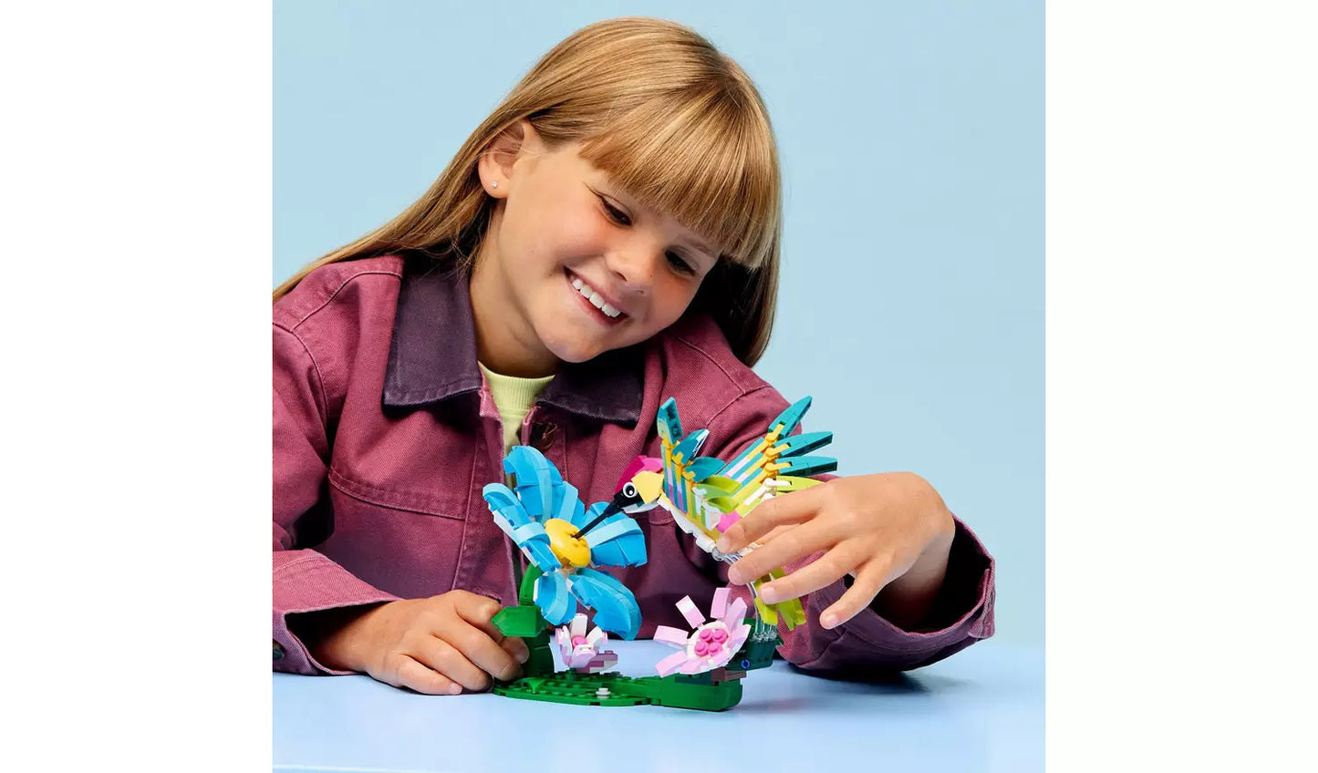 LEGO Creator 3in1 Wild Animals: Colourful Hummingbird Toy Set | Ages 8+ | Model 31384 | New LEGO