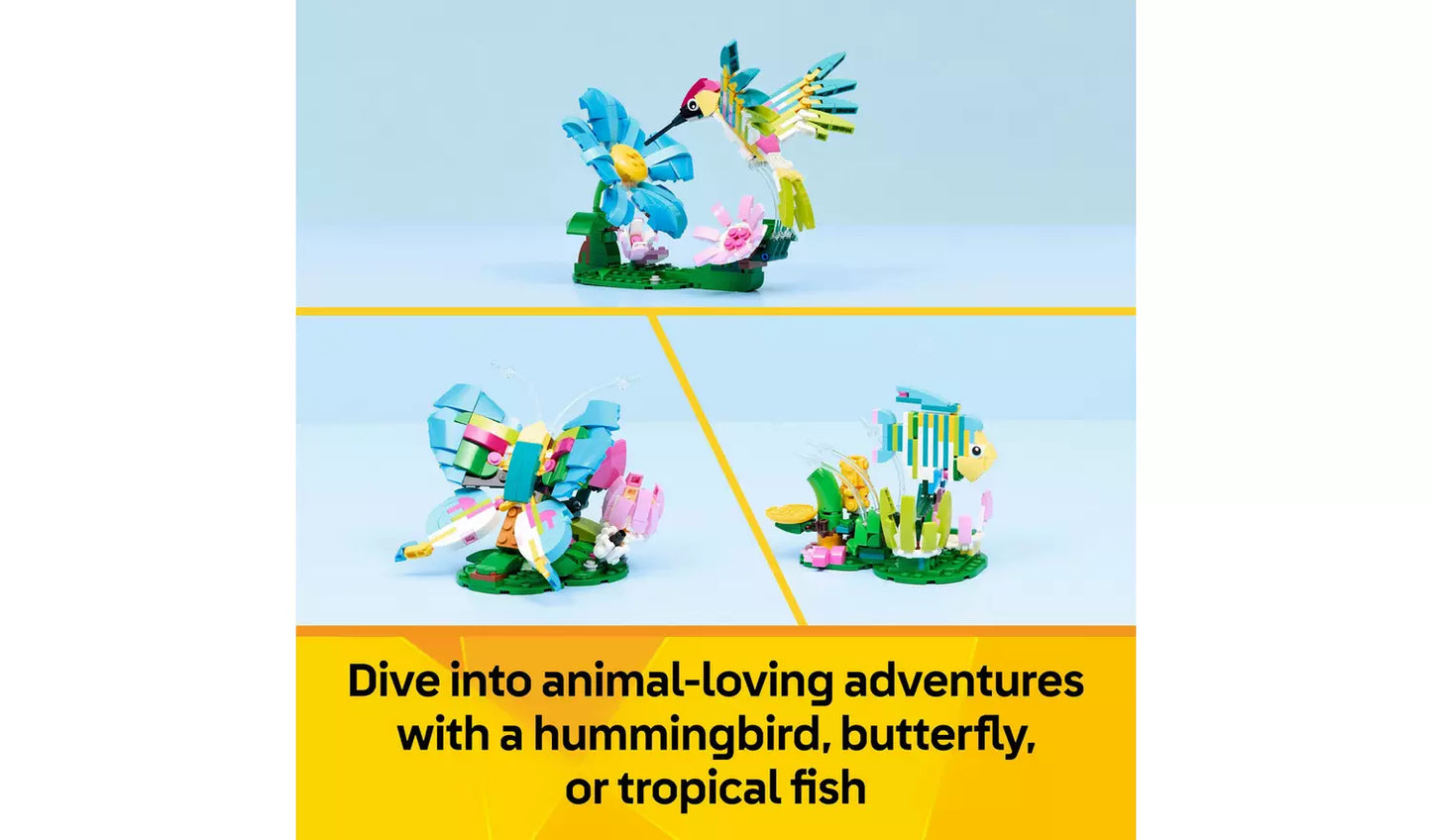 LEGO Creator 3in1 Wild Animals: Colourful Hummingbird Toy Set | Ages 8+ | Model 31384 | New LEGO