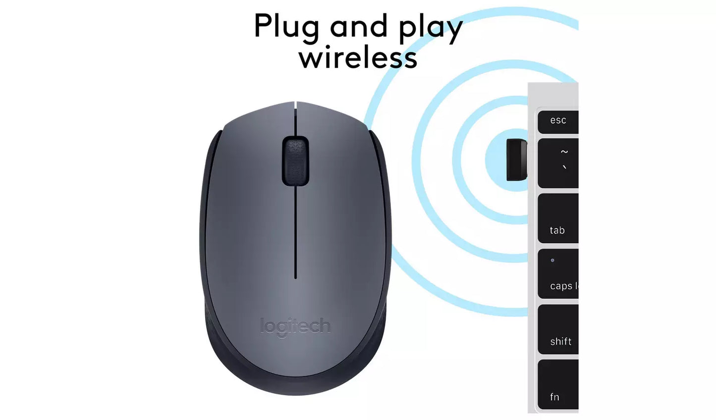 Logitech M170 Wireless Mouse - Grey