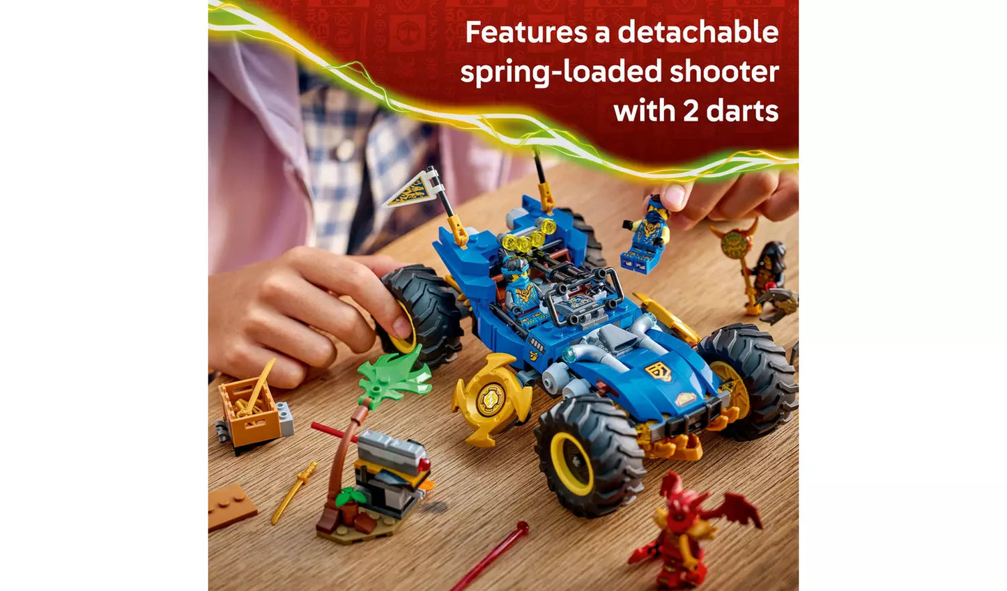 LEGO NINJAGO Jay’s Transforming Car Racing Toy 2-in-1 Set | Ages 8+ | Model 71856 | New LEGO