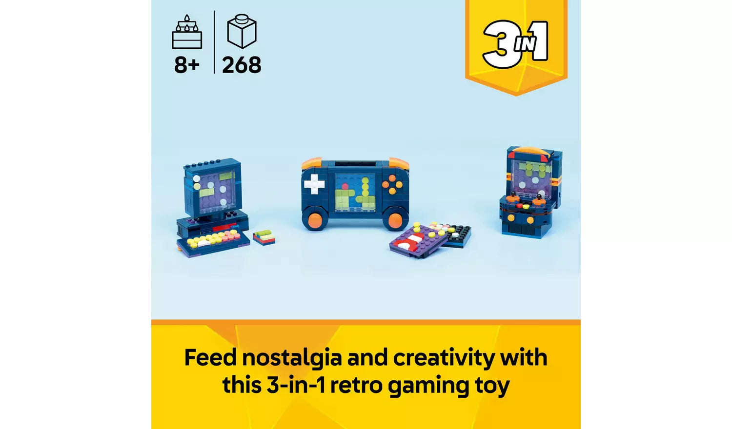LEGO Creator 3in1 Retro Gaming Console Building Toy | Ages 8+ | Model 31380 | New LEGO