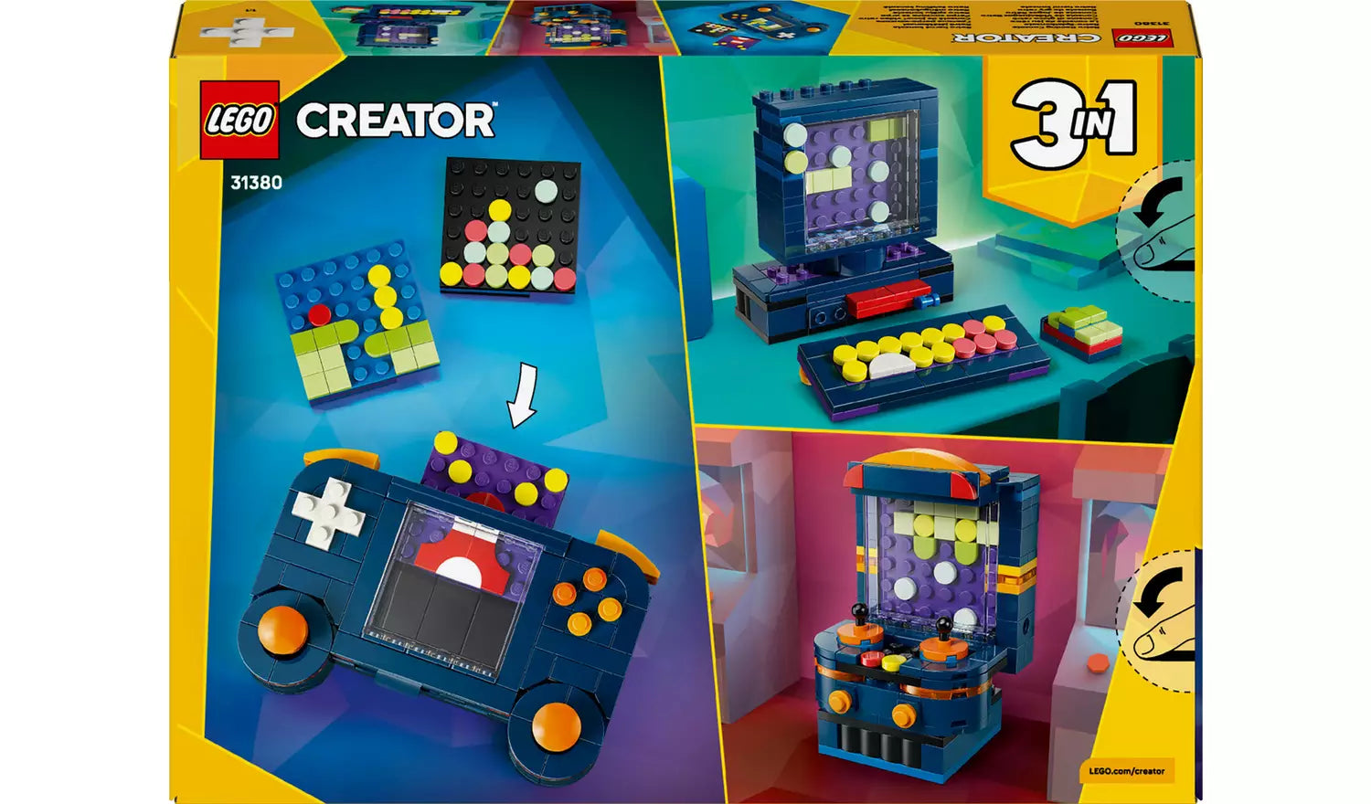 LEGO Creator 3in1 Retro Gaming Console Building Toy | Ages 8+ | Model 31380 | New LEGO