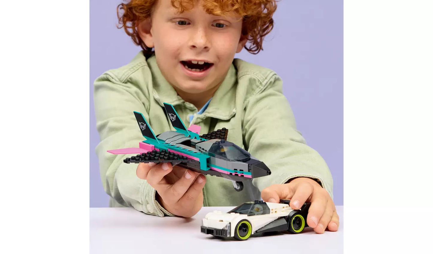 LEGO City Jet vs. Car Toy Vehicle Model Kit 60489 | Ages 6+ | New LEGO