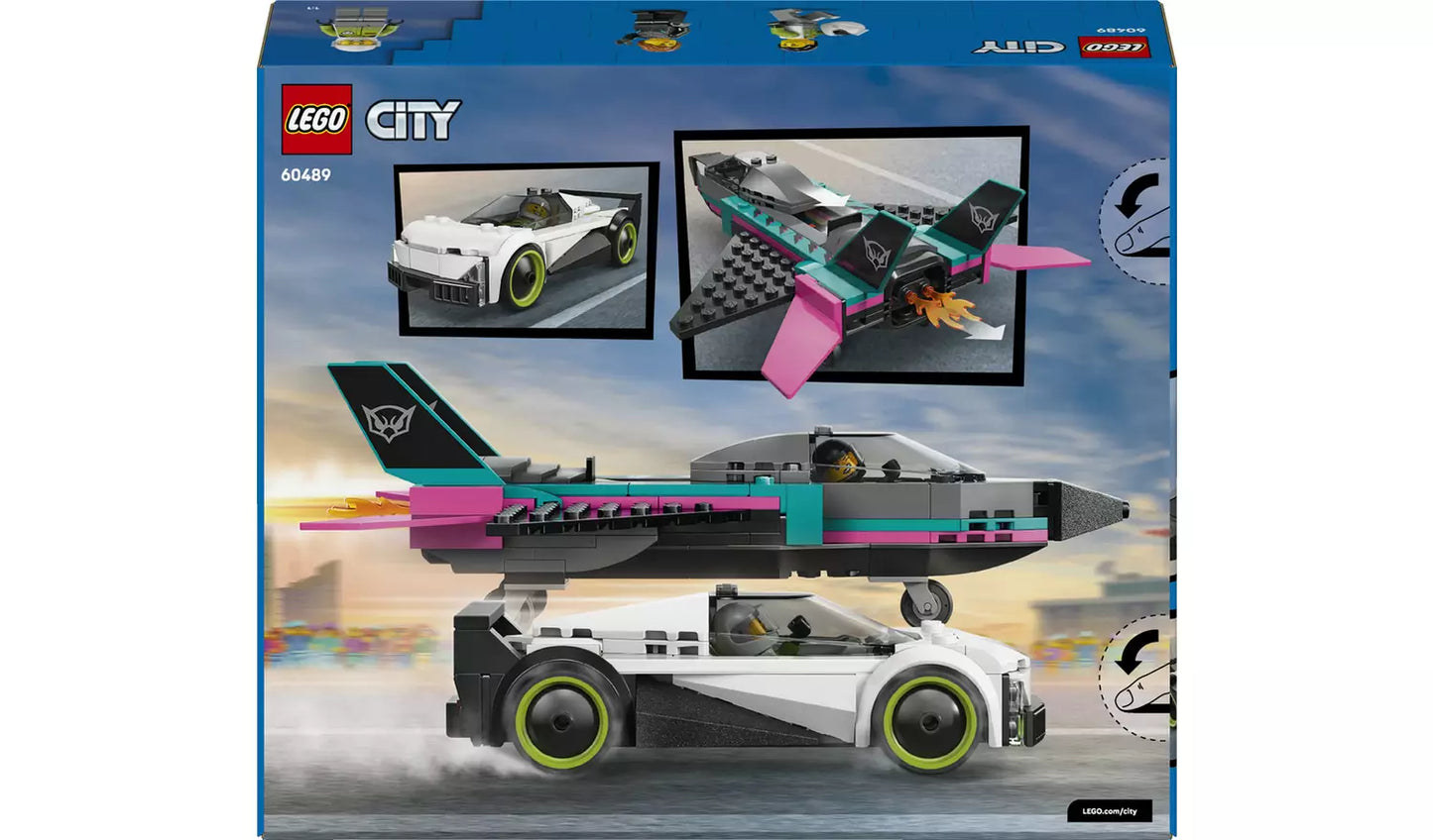 LEGO City Jet vs. Car Toy Vehicle Model Kit 60489 | Ages 6+ | New LEGO