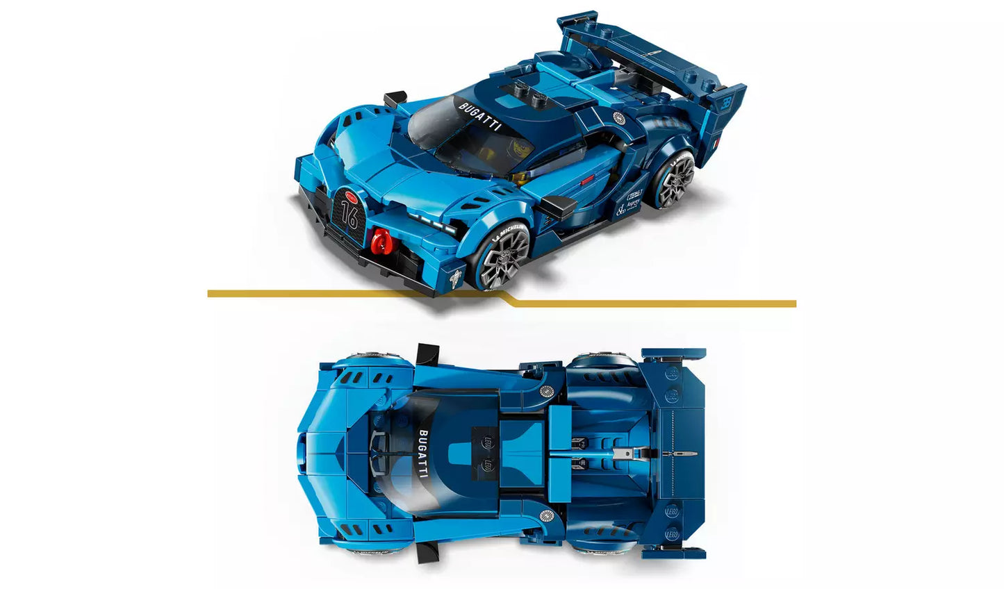LEGO Speed Champions Bugatti Vision Hyper Sports Car Toy | Ages 9+ | Model 77253 | 284 Pieces | New LEGO