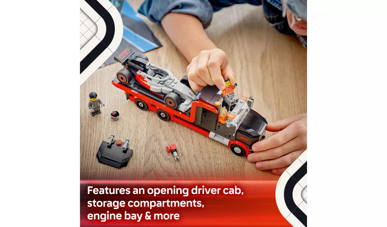 LEGO City F1 Display Truck with Audi F1 Race Car Toy | Ages 7+ | Model 60493 | 508 Pieces | New LEGO