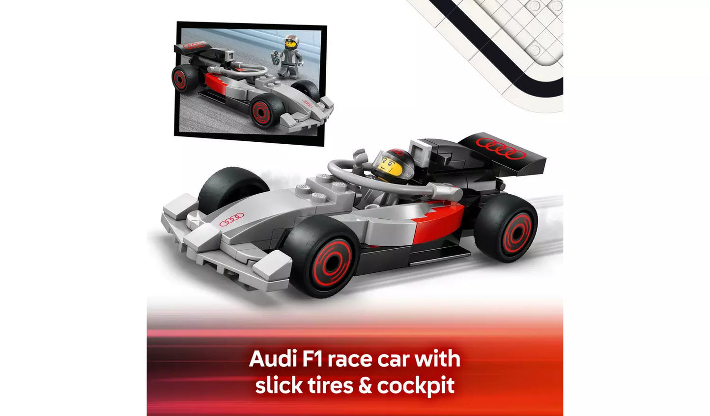LEGO City F1 Display Truck with Audi F1 Race Car Toy | Ages 7+ | Model 60493 | 508 Pieces | New LEGO