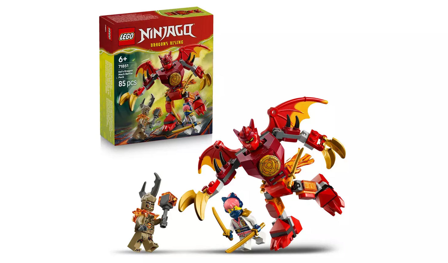 LEGO NINJAGO Kai’s Dragon Mech Battle Pack Ninja Toy | Ages 6+ | Model 71851 | New LEGO